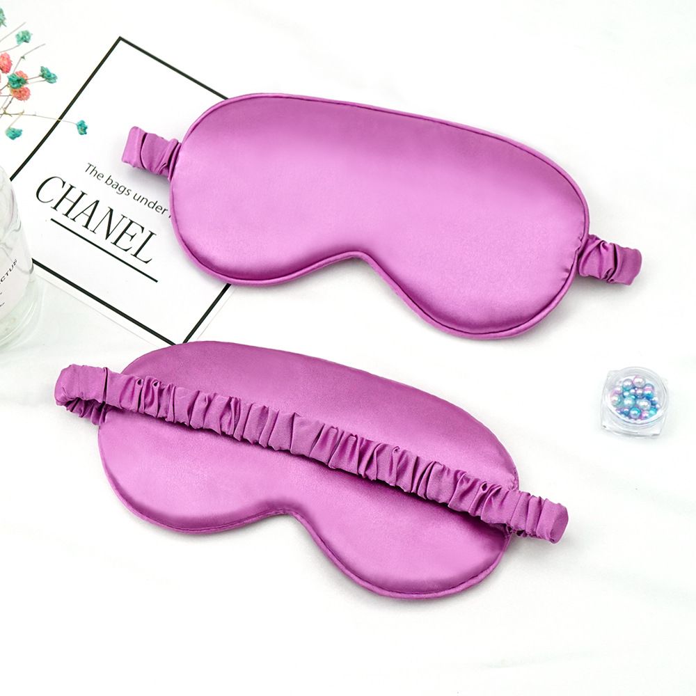 Double-sided Imitation Silk Eye Mask Breathable Sleep Light-blocking Eye Mask Amazon Multi-color Gift Wrap Sleeping Eye Mask