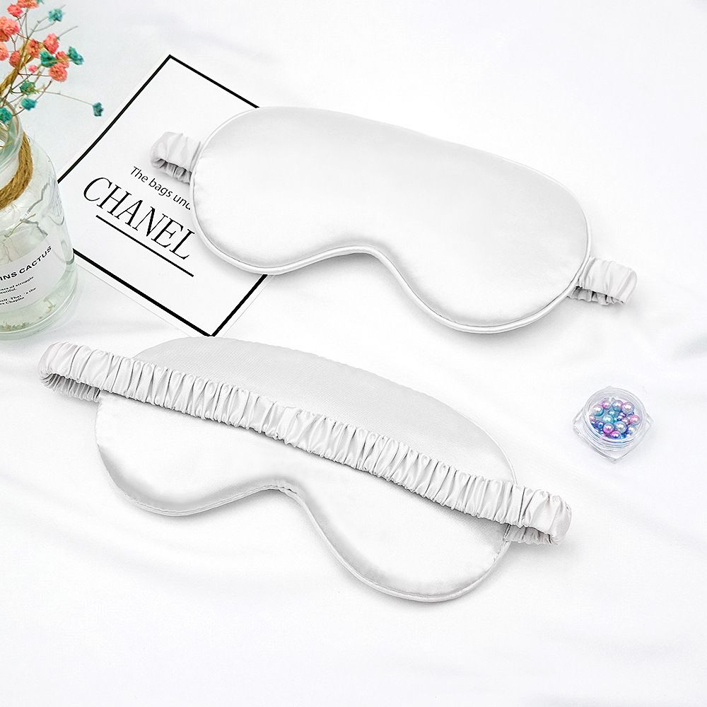 Double-sided Imitation Silk Eye Mask Breathable Sleep Light-blocking Eye Mask Amazon Multi-color Gift Wrap Sleeping Eye Mask