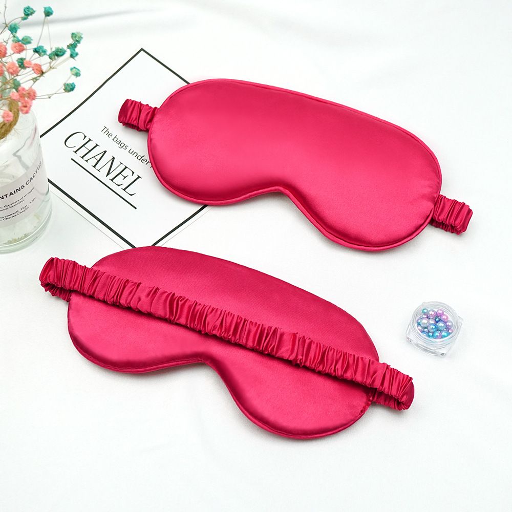 Double-sided Imitation Silk Eye Mask Breathable Sleep Light-blocking Eye Mask Amazon Multi-color Gift Wrap Sleeping Eye Mask