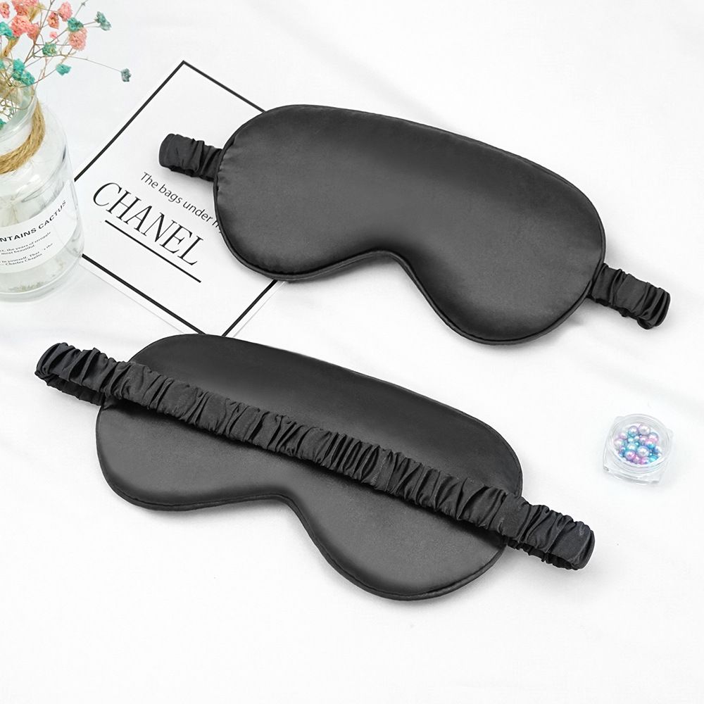 Double-sided Imitation Silk Eye Mask Breathable Sleep Light-blocking Eye Mask Amazon Multi-color Gift Wrap Sleeping Eye Mask