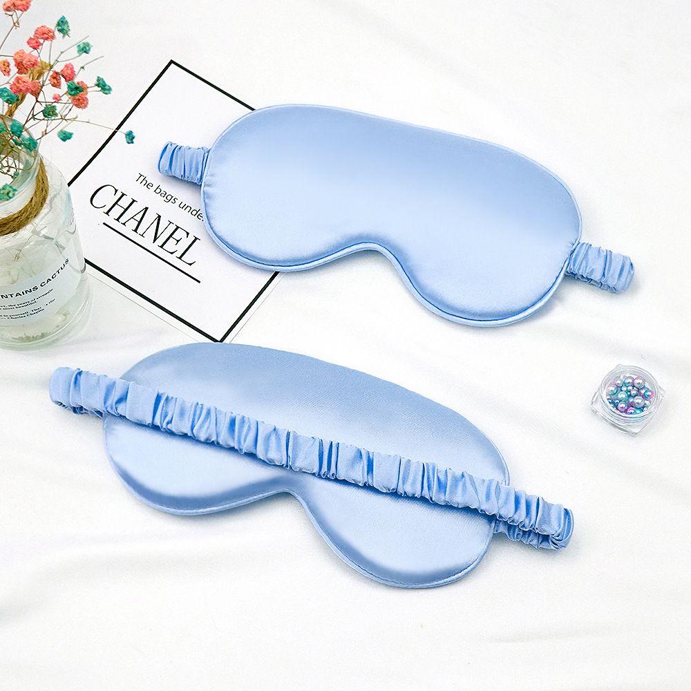 Double-sided Imitation Silk Eye Mask Breathable Sleep Light-blocking Eye Mask Amazon Multi-color Gift Wrap Sleeping Eye Mask