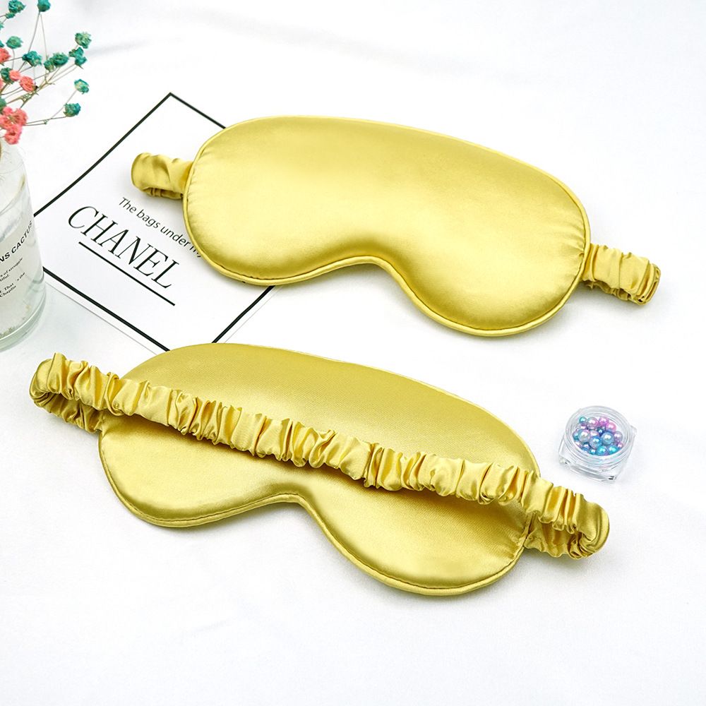 Double-sided Imitation Silk Eye Mask Breathable Sleep Light-blocking Eye Mask Amazon Multi-color Gift Wrap Sleeping Eye Mask