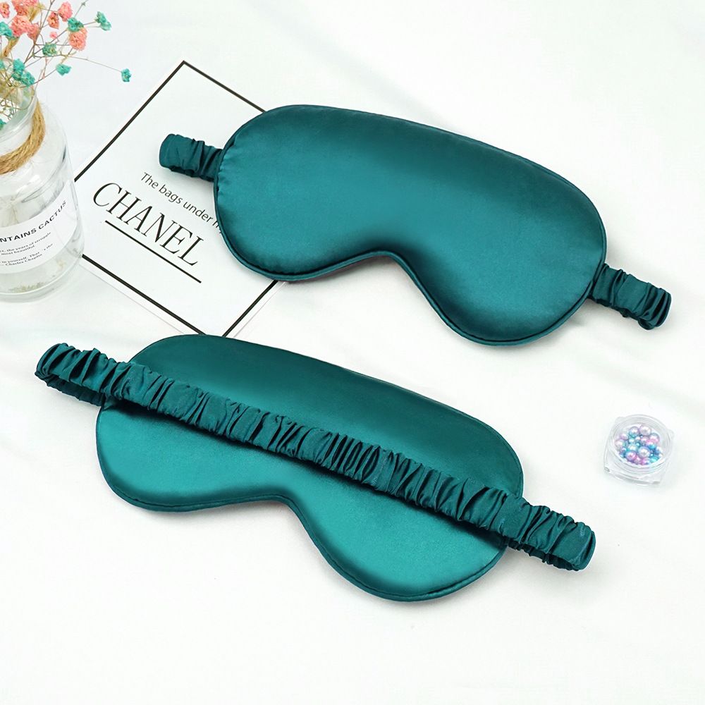 Double-sided Imitation Silk Eye Mask Breathable Sleep Light-blocking Eye Mask Amazon Multi-color Gift Wrap Sleeping Eye Mask