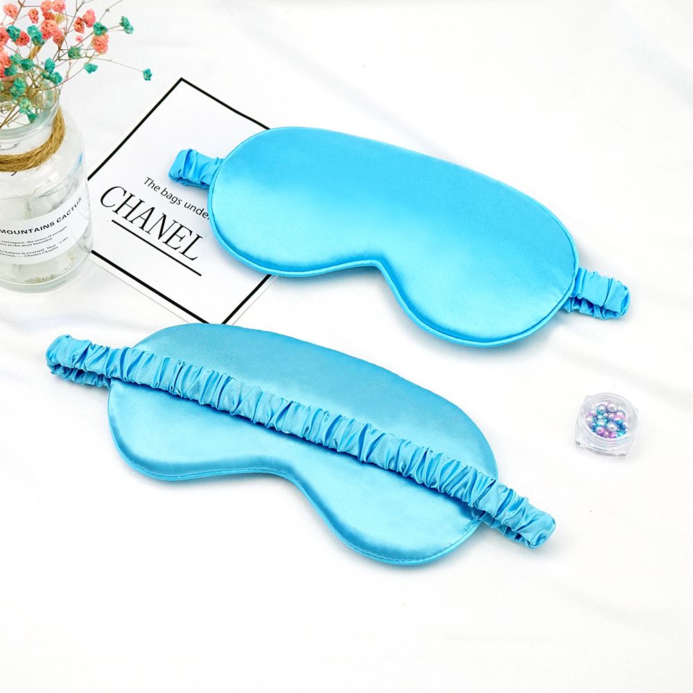 Double-sided Imitation Silk Eye Mask Breathable Sleep Light-blocking Eye Mask Amazon Multi-color Gift Wrap Sleeping Eye Mask