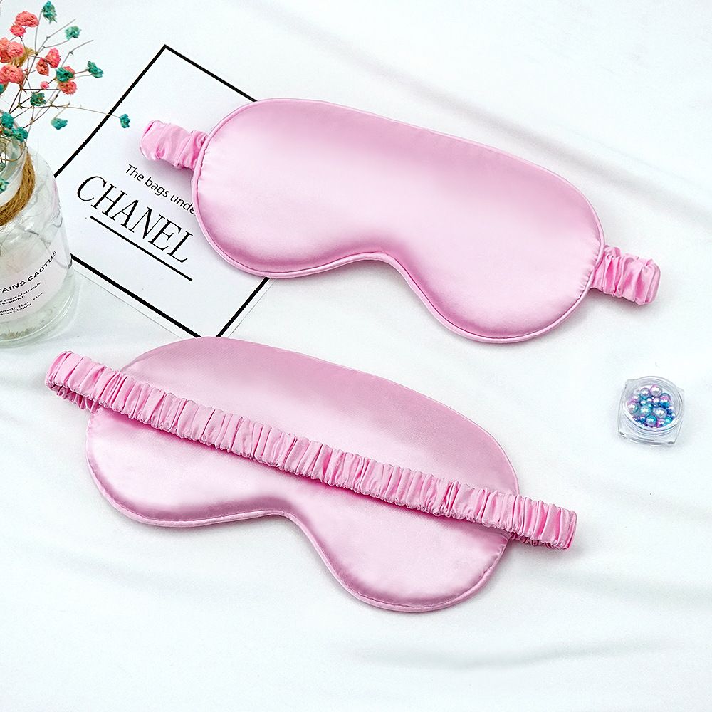 Double-sided Imitation Silk Eye Mask Breathable Sleep Light-blocking Eye Mask Amazon Multi-color Gift Wrap Sleeping Eye Mask