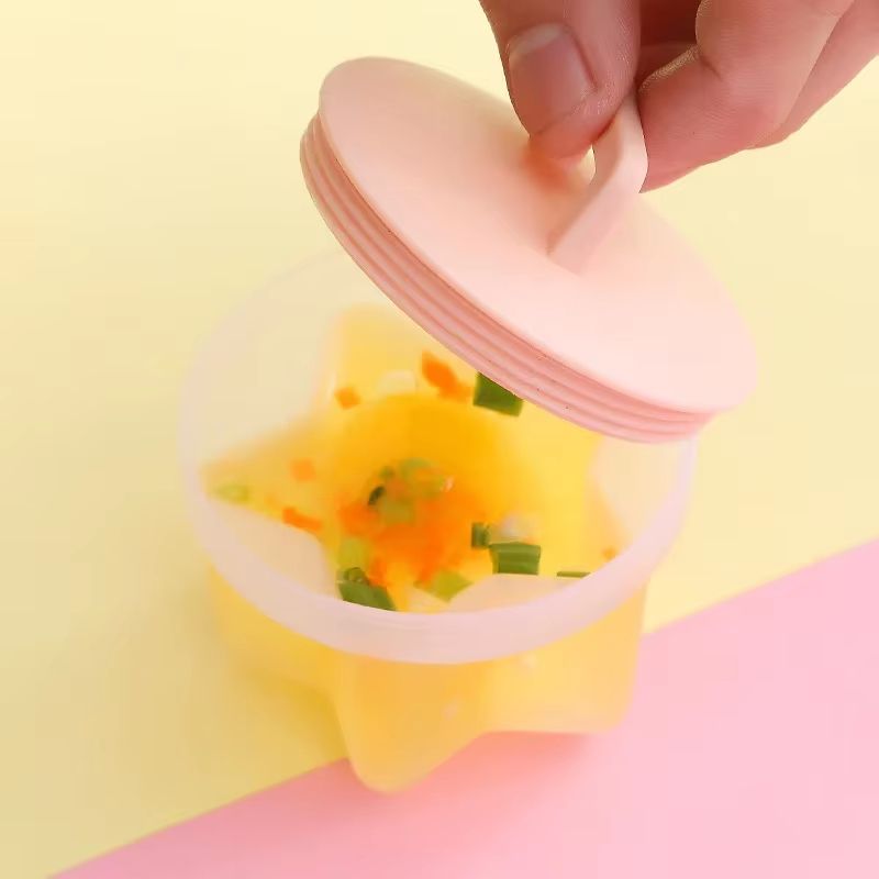 4 Pcs/Set Egg Cooker Egg Boiler Hard Boiled Eggs without shell Egg Cups Egg Mold Maker With Lid Brush Kitchen Egg Tools