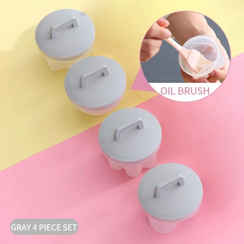 4 Pcs/Set Egg Cooker Egg Boiler Hard Boiled Eggs without shell Egg Cups Egg Mold Maker With Lid Brush Kitchen Egg Tools