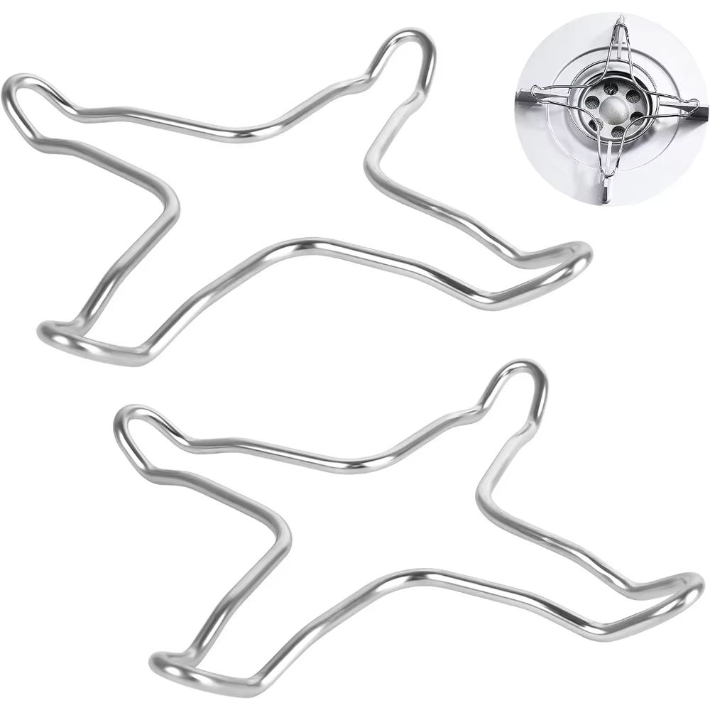 2/4pcs Gas Cooker Support Rack Stainless Steel Holder Camping Iron Stove Ring Heat Diffuser Small Pot Stand For Kitchen Cooking