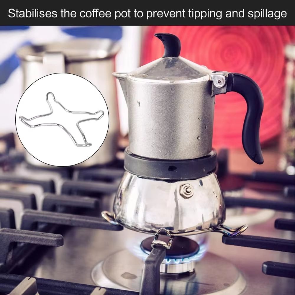 2/4pcs Gas Cooker Support Rack Stainless Steel Holder Camping Iron Stove Ring Heat Diffuser Small Pot Stand For Kitchen Cooking