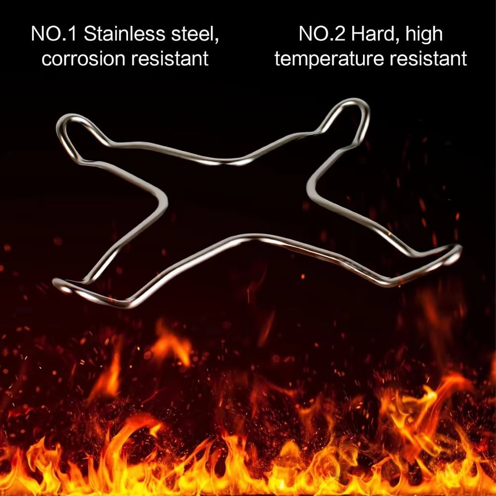 2/4pcs Gas Cooker Support Rack Stainless Steel Holder Camping Iron Stove Ring Heat Diffuser Small Pot Stand For Kitchen Cooking