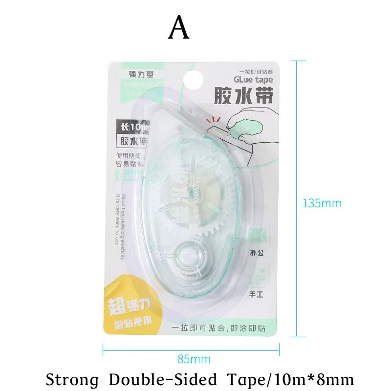10m*8mm Strong Double Sided Adhesive Glue Tape DIY Scrapbooking Office Stationery Supplies High Viscosity Roller Tape