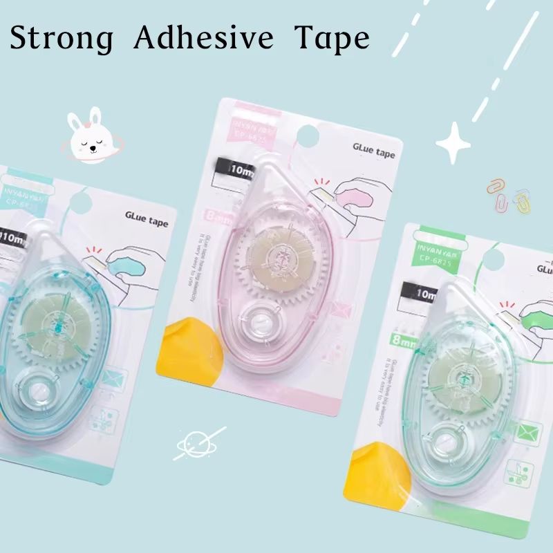 10m*8mm Strong Double Sided Adhesive Glue Tape DIY Scrapbooking Office Stationery Supplies High Viscosity Roller Tape