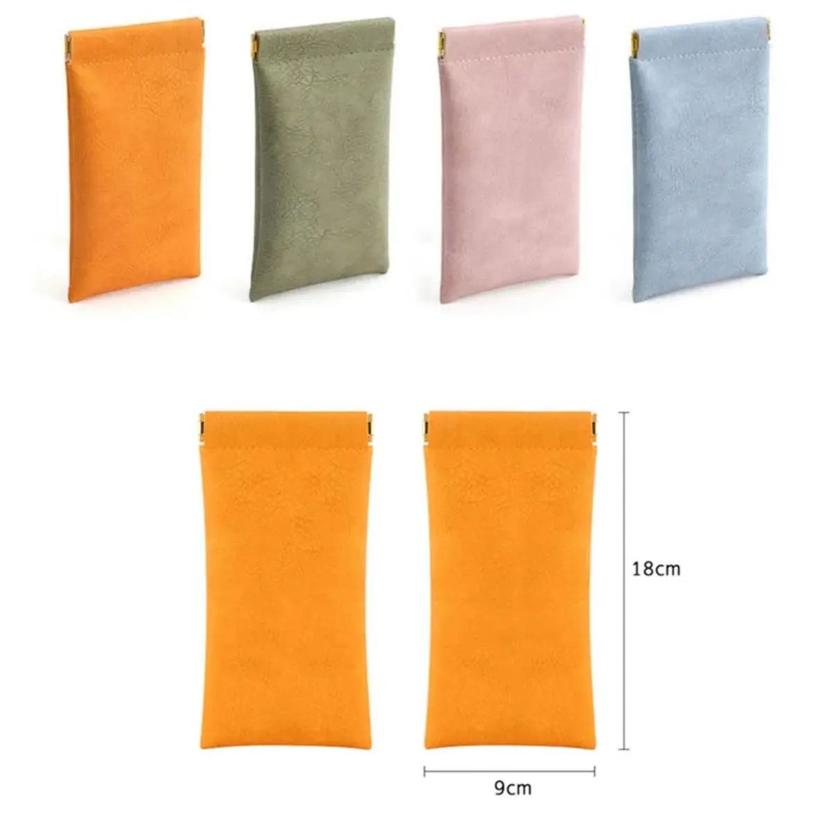 Soft PU Leather Sunglasses Glasses Bag Reading Case Sun Glasses Pouch Unisex Simple Eyewear Storage Bags