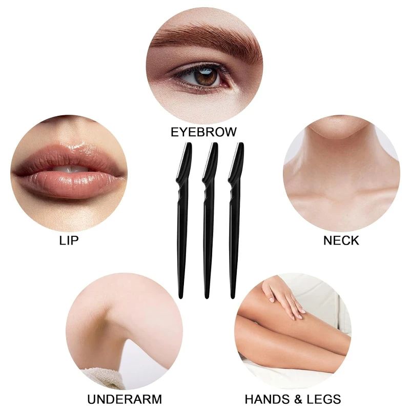 40Pcs Eyebrow Trimmer Makeup Beauty Tools Safe Eye Brow Razor Face Body Hair Removal Shaver Blades Woman Eyebrows Shaping Knife