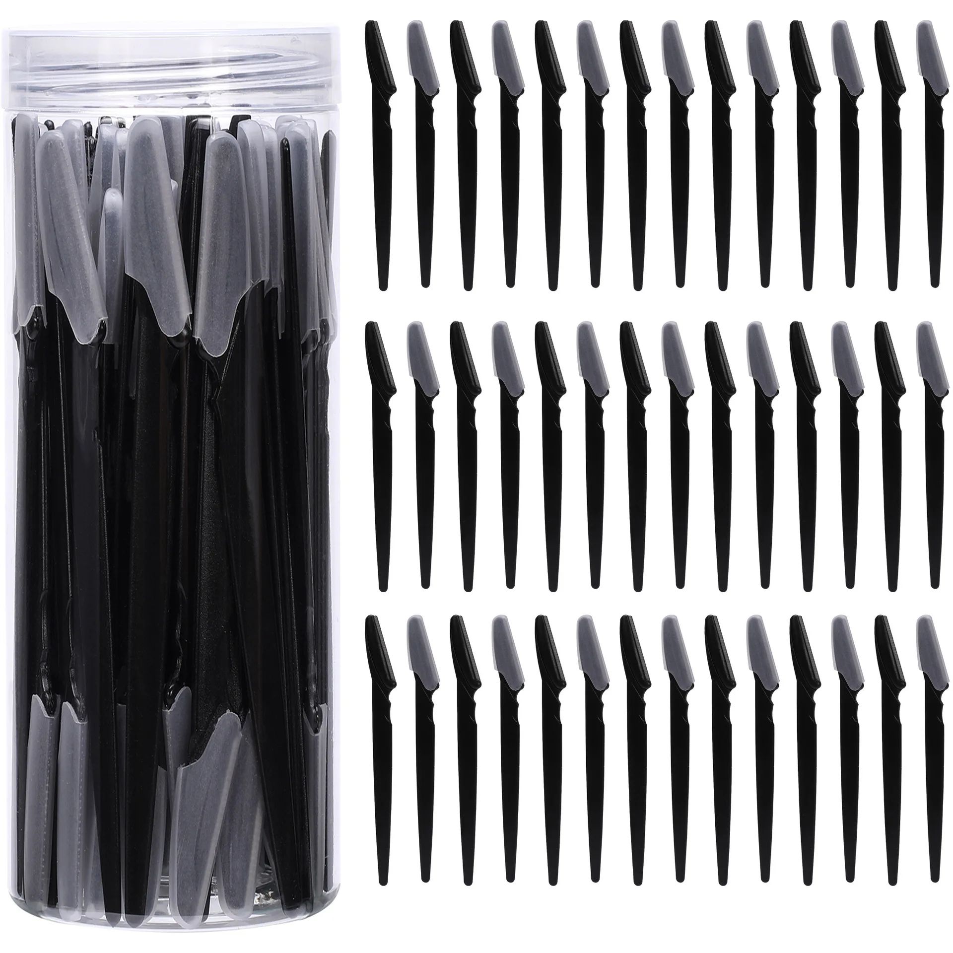 40Pcs Eyebrow Trimmer Makeup Beauty Tools Safe Eye Brow Razor Face Body Hair Removal Shaver Blades Woman Eyebrows Shaping Knife