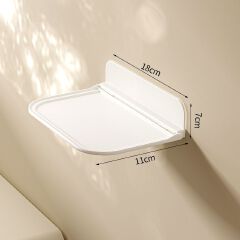 Folding Wall Mounted Shelf Saving Space Foldable Storage Rack Punch-Free Phone Holder Wifi Router Storage Tray Bathroom Organizer