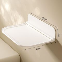 Folding Wall Mounted Shelf Saving Space Foldable Storage Rack Punch-Free Phone Holder Wifi Router Storage Tray Bathroom Organizer