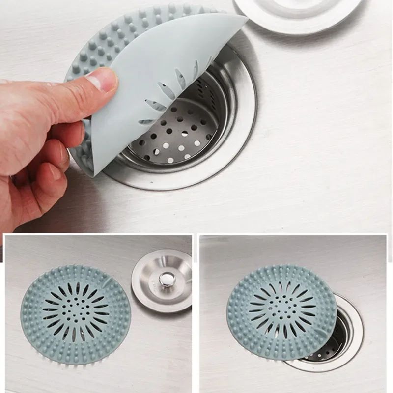 Hair Filter Sink Anti-blocking Strainer Bathtub Shower Floor Drain Stopper TPR Kitchen Deodorant Plug Bathroom Accessories