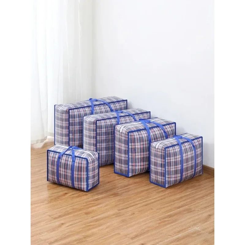 foldable moving bag Large capacity woven bag snakeskin bag Waterproof portable mobile bag