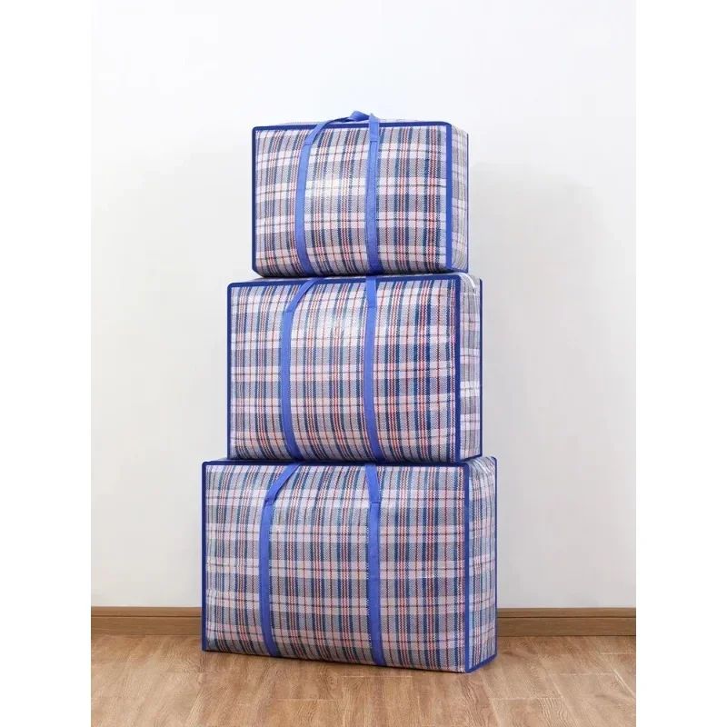 foldable moving bag Large capacity woven bag snakeskin bag Waterproof portable mobile bag