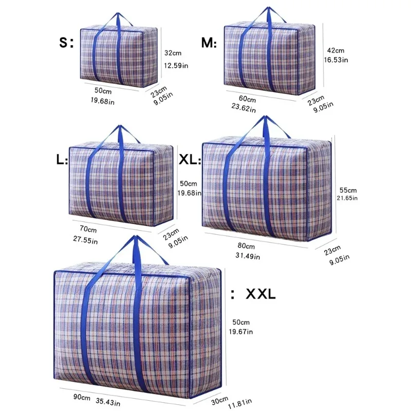 foldable moving bag Large capacity woven bag snakeskin bag Waterproof portable mobile bag