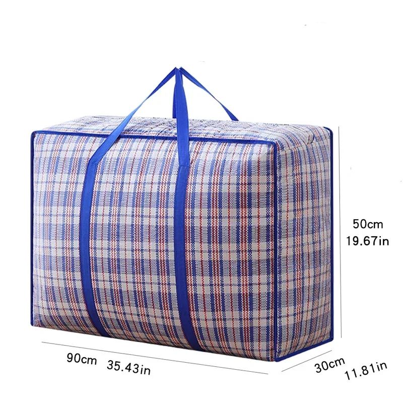 foldable moving bag Large capacity woven bag snakeskin bag Waterproof portable mobile bag