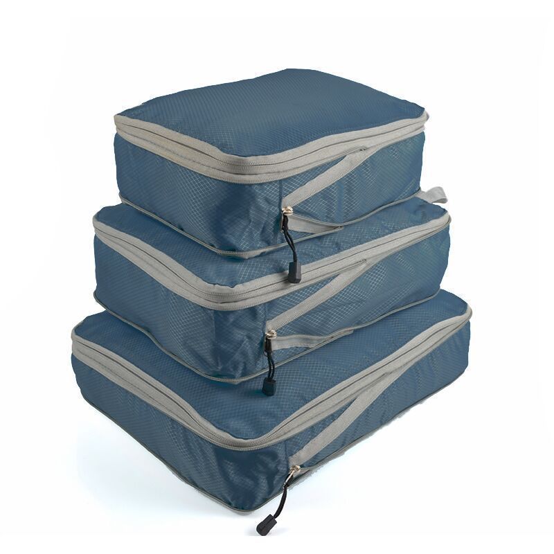 3Pcs/set Black/Blue/Grey Compressible Travel Storage Bag Portable Large Capacity Storage Bag Suitcase Luggage Packing Cubes
