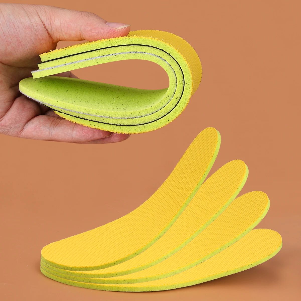 New Self-cutting Insoles For Women Men Mesh Breathable Shock-absorbing Sports Insole Adult Children Soft Memory Foam Shoe Pads