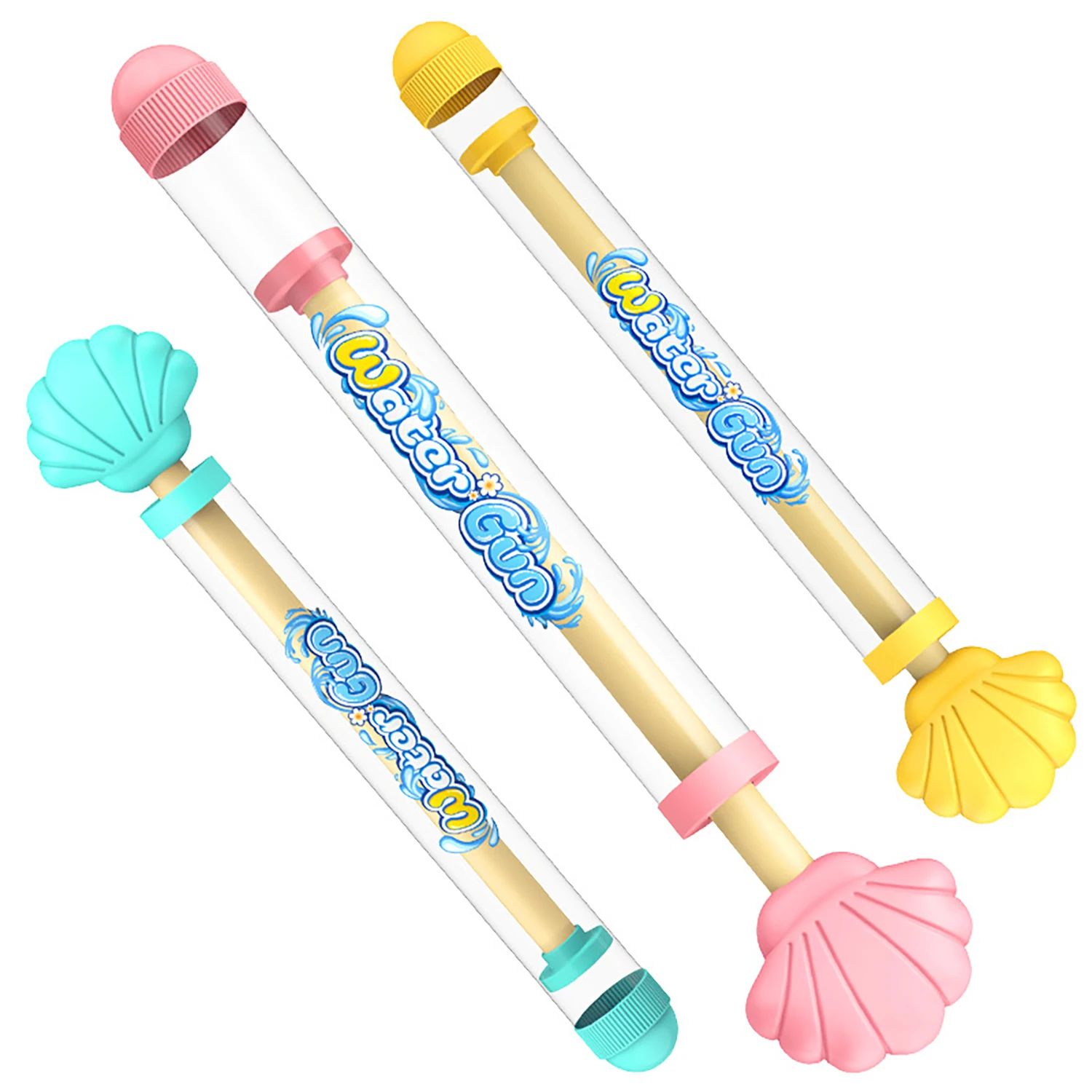 Shell fireworks water gun, pull-out water storage, children's outdoor water gun toy