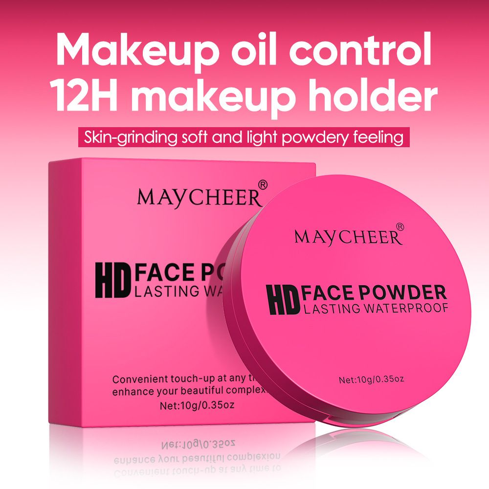 Natural Matte Pressed Powder Oil Control Brighten Whitening Face Base Foundation Compact Concealer Makeup Cosmetics