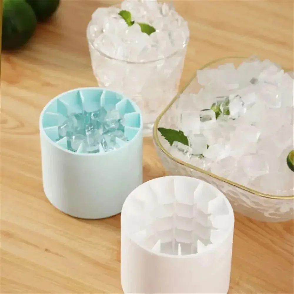 40 grids Summer Homemade DIY Refrigerator Freeze Ice Maker Creative Ice Cube Mold Barware Tools，Silicone Ice Cube Mold Round Ice Bucket