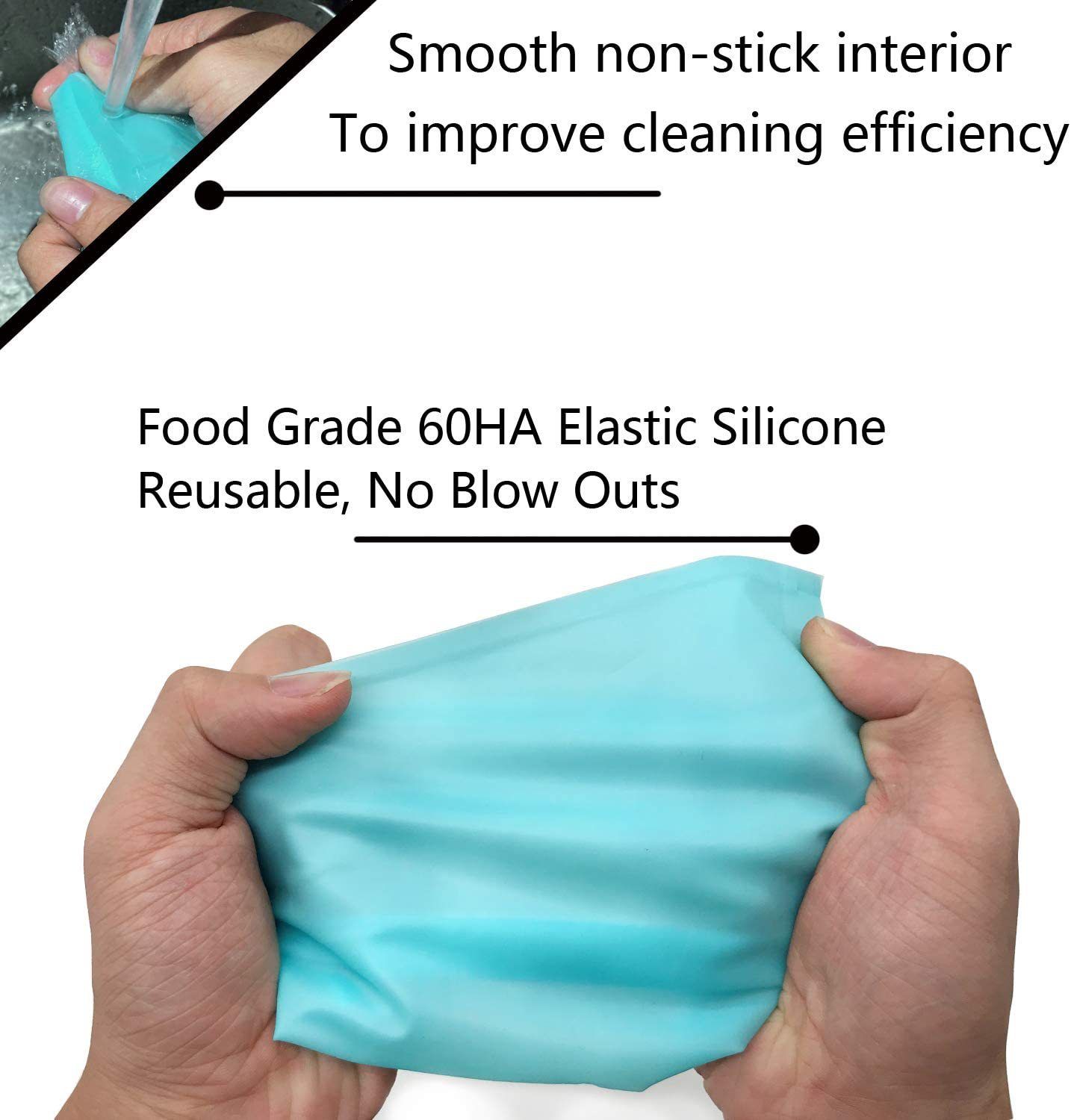 15PCS Silicone Decorating Bag Stainless Steel Decorating Tip Set Cake Decorating Nozzle Kitchen DIY Cake Baking Tools