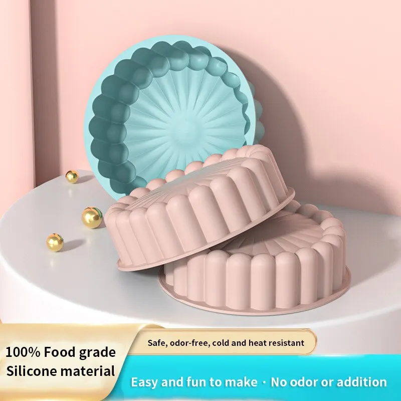 Silicone Cake Pan Multi-Functional Round High Temperature Resistant DIY Baking Mold