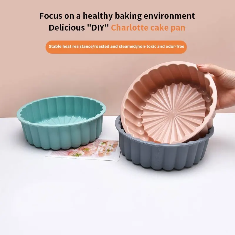 Silicone Cake Pan Multi-Functional Round High Temperature Resistant DIY Baking Mold