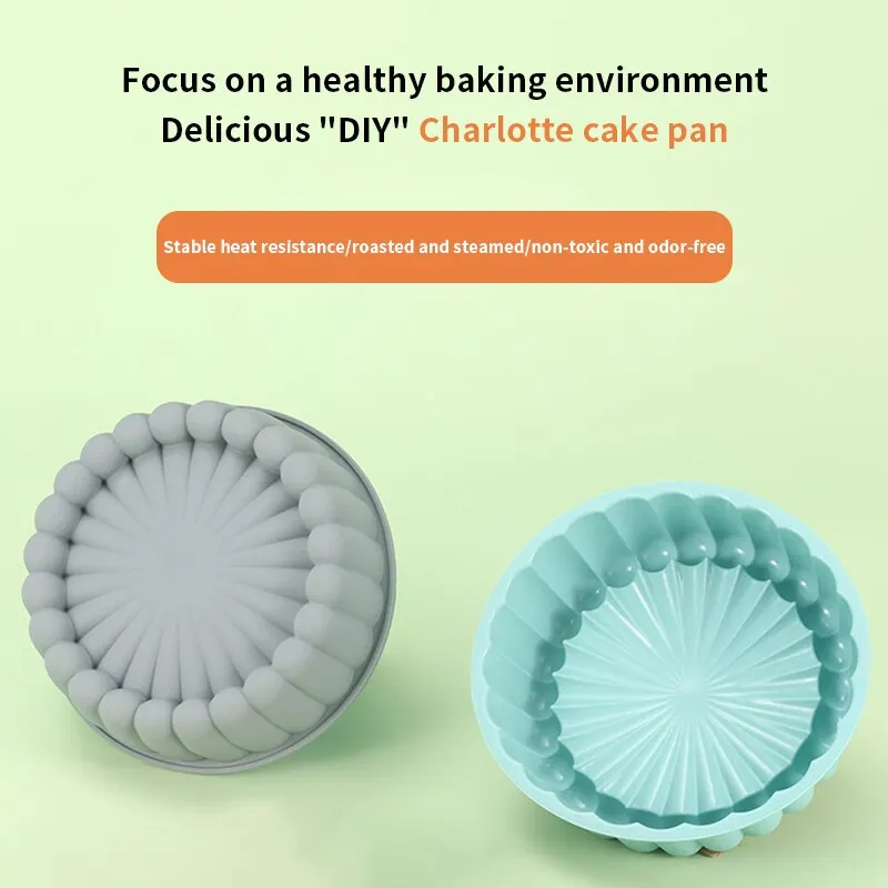 Silicone Cake Pan Multi-Functional Round High Temperature Resistant DIY Baking Mold