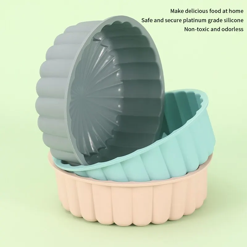Silicone Cake Pan Multi-Functional Round High Temperature Resistant DIY Baking Mold