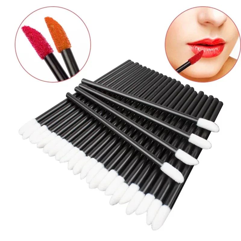 50/100PCS Wholesale Lipstick Gloss Wands Applicator Perfect Best Make Up Hotting makeup Disposable Lip Brush Women Accessories