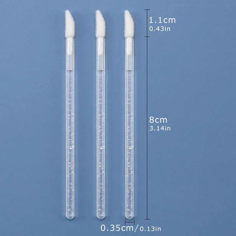 50Pcs Crystal Eyelashes Brushes Individual Lash Removing Cleaning Mascara Applicator Lip Brushes Makeup Eyelash Extension Tools with a Storage box