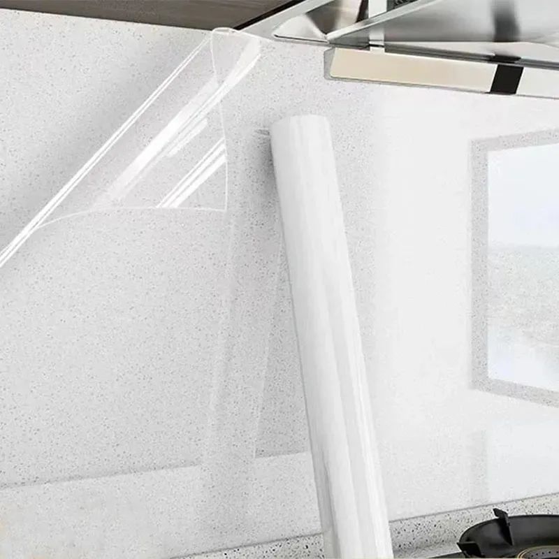 60cm Self-Adhesive Marble Film Oil-Proof Heat-Resistant Kitchen Wall Stickers for Cabinet Home Renovation Decorative Wallpaper