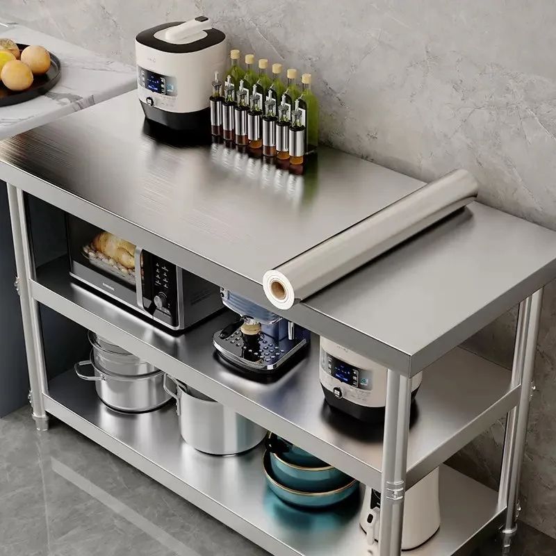 40cm*2m PVC Stainless Brushed Silver Removable Wallpaper Decor Film Vinyl Waterproof Oil-proof House Appliance Kitchen Elevator Sticker