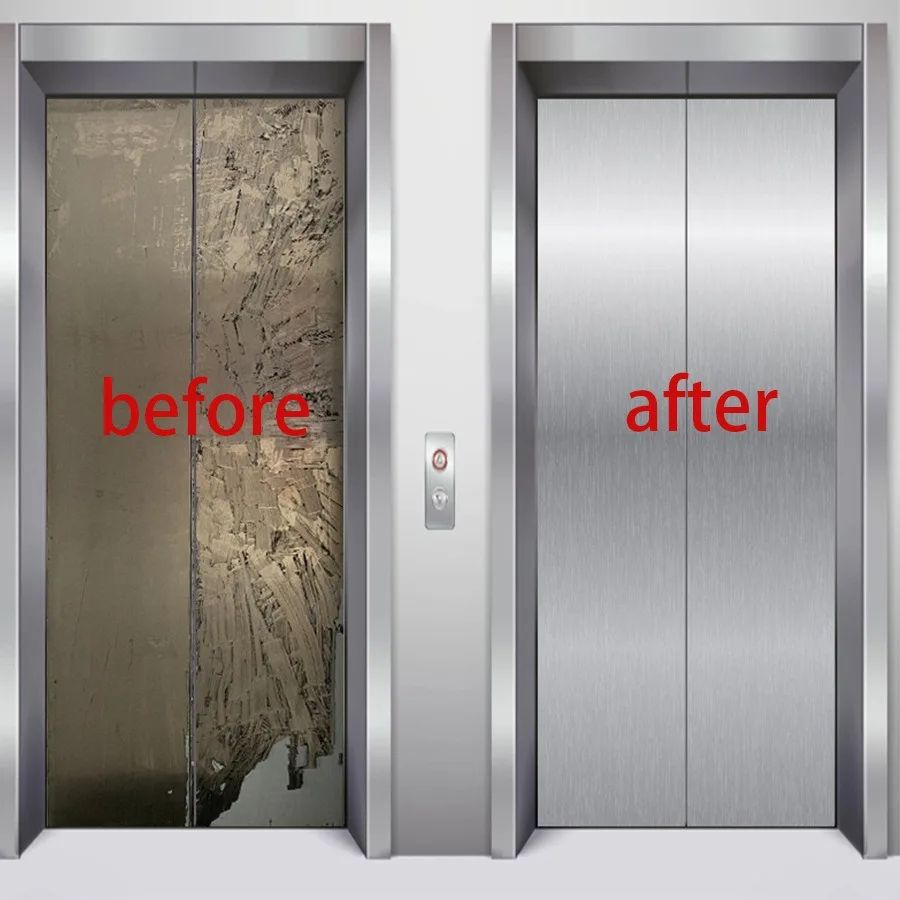 40cm*2m PVC Stainless Brushed Silver Removable Wallpaper Decor Film Vinyl Waterproof Oil-proof House Appliance Kitchen Elevator Sticker