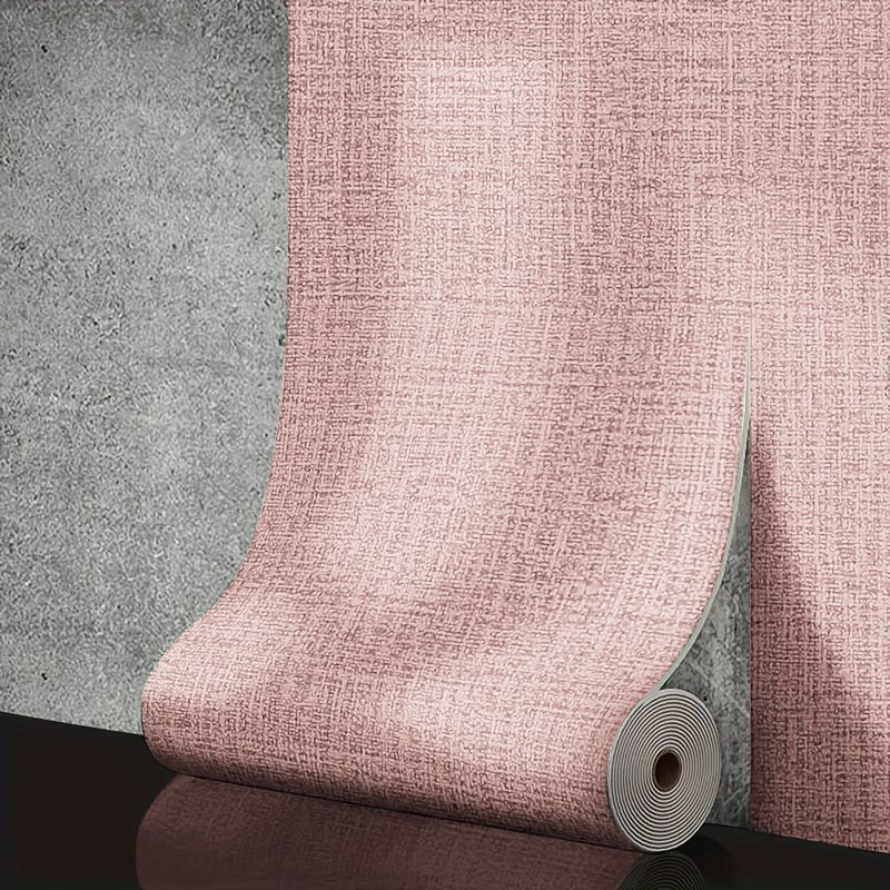 Linen 3D Foam Self-adhesive PVC Solid Color Thickened Waterproof Background Wall Renovation Wallpaper Wall Stickers