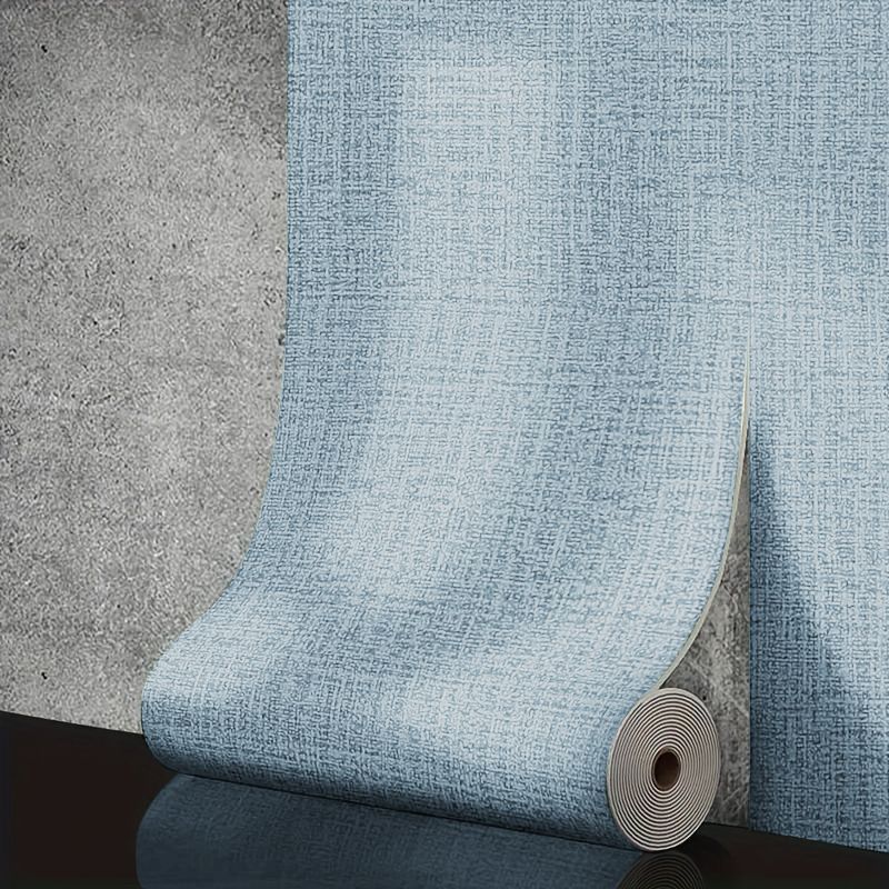 Linen 3D Foam Self-adhesive PVC Solid Color Thickened Waterproof Background Wall Renovation Wallpaper Wall Stickers