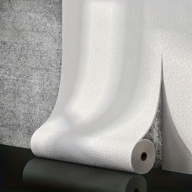 Linen 3D Foam Self-adhesive PVC Solid Color Thickened Waterproof Background Wall Renovation Wallpaper Wall Stickers