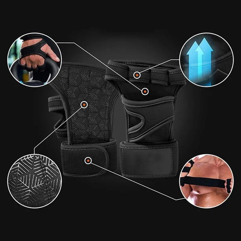 Training Sport Gloves for Men Women Workout Gloves Fitness Body Building Weightlifting Gym Hand Wrist Palm Protector Gloves