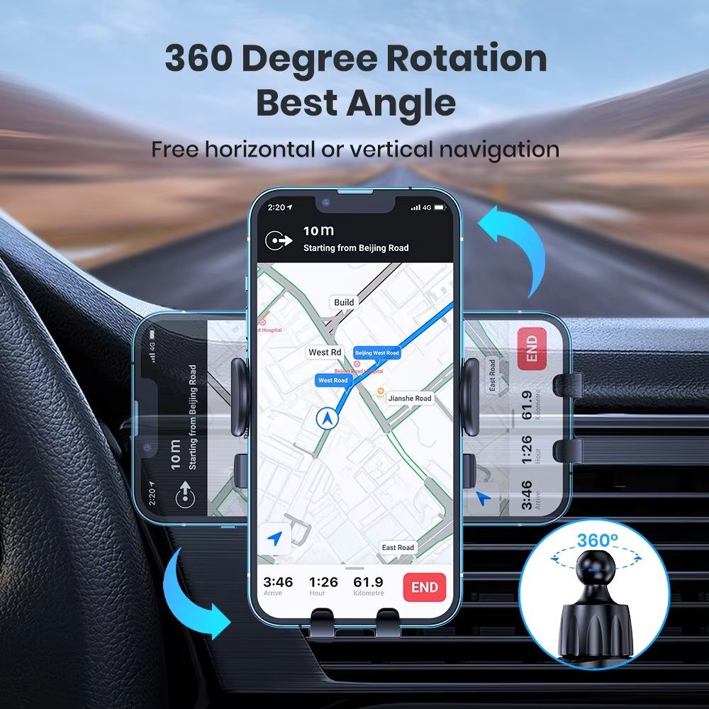 Universal Car Hook Base Phone Holder for Car Air Vent Dashboard Mobile Phone Navigation Bracket Anti-drop Phone Car Stand Holder