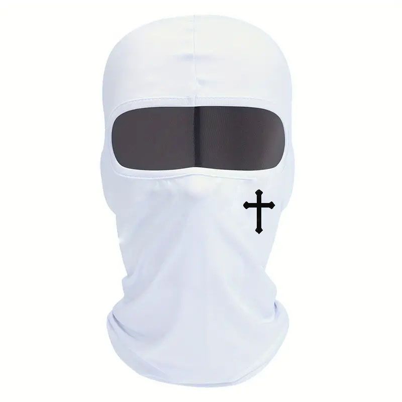 1/2pcs Breathable Black Balaclava Face Mask - Moisture-Wicking Polyester, Perfect for Cycling,, Hiking, Outdoor Headger