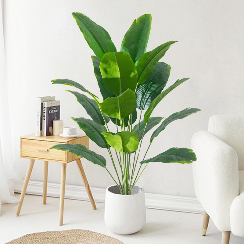 Artificial Plants Large Tropical Palm Tree Fake Banana Plants Leaves Real Touch Plastic Monstera For Home Garden Party Decor