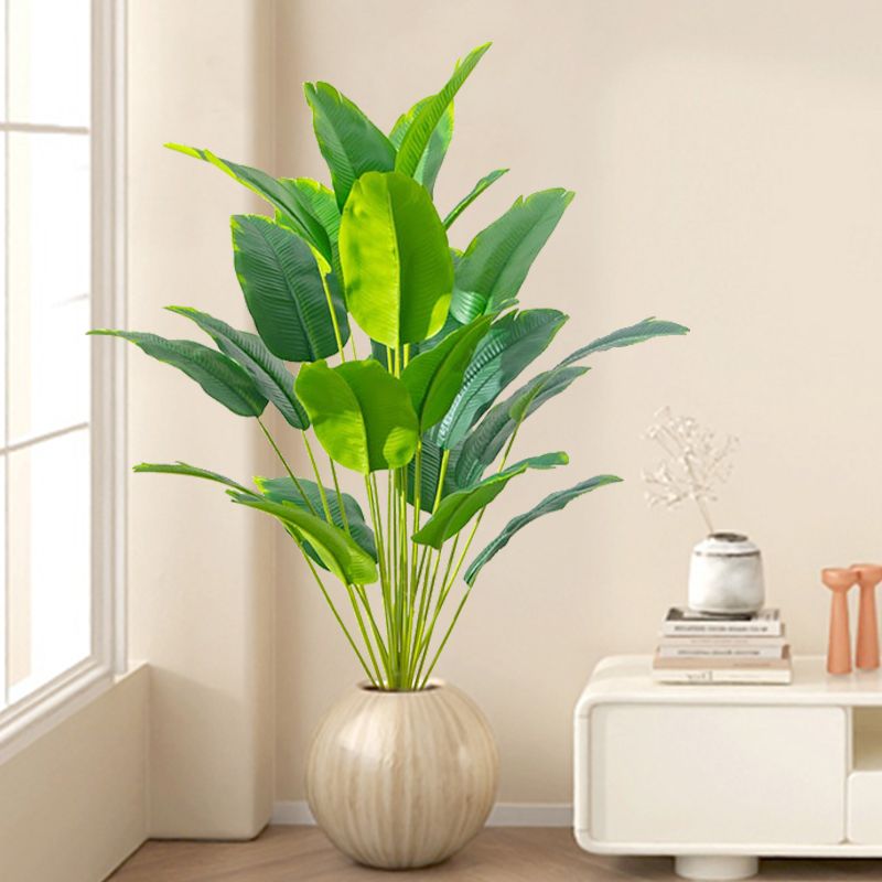 Artificial Plants Large Tropical Palm Tree Fake Banana Plants Leaves Real Touch Plastic Monstera For Home Garden Party Decor