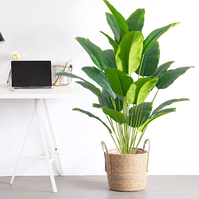 Artificial Plants Large Tropical Palm Tree Fake Banana Plants Leaves Real Touch Plastic Monstera For Home Garden Party Decor